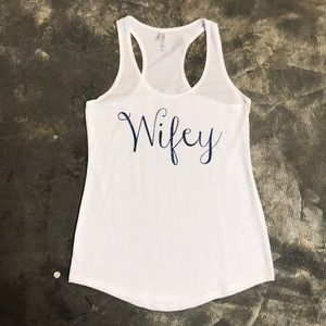 White Wifey Tank Top